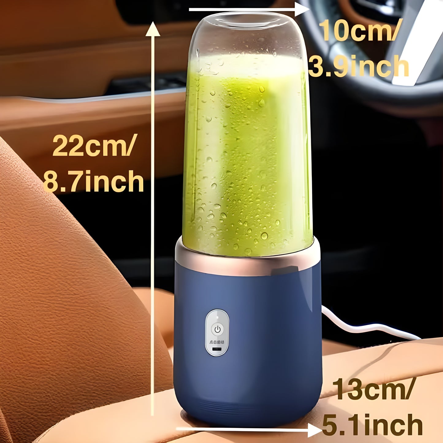 Portable Mini Blender Electric Juicer (USB Rechargeable) Smoothie Mini Personal Juicer 6 Blades 3Gears With 1500 Mah Rechargeable Battery-Smoothie Blender
